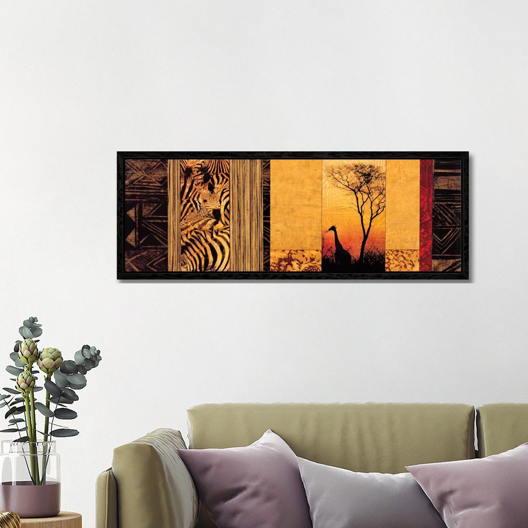 African Plains von Chris Donovan - Floater Frame Panoramic Gallery-Wrapped Canvas Giclée on Canvas