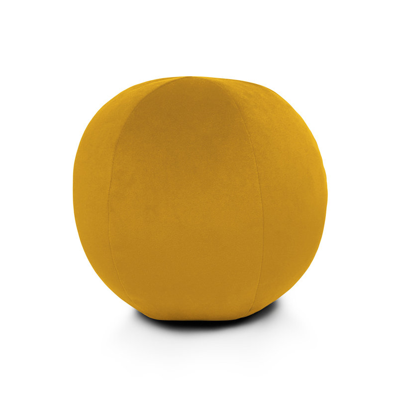 Posh Ball Reversible Throw Pillow, 10"H x 10"W, Mustard