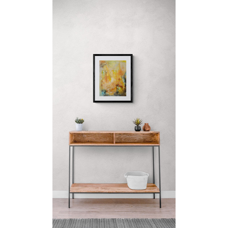 «265 Solar Fusion 1» par Anne B. Schwartz - peinture encadrée, H 31,25 po x l 25,25 po