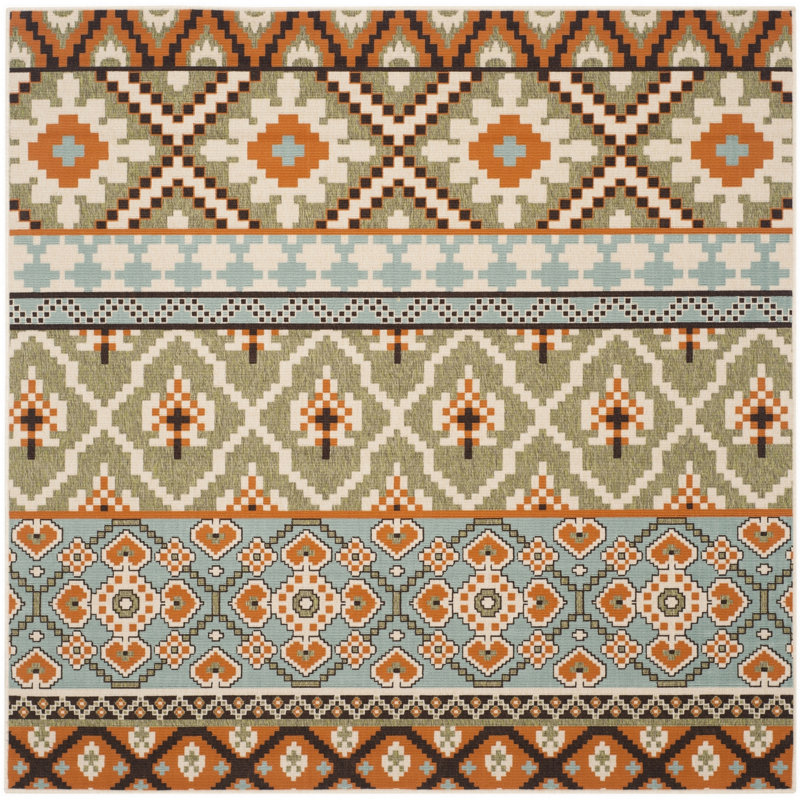 Northpoint Southwestern Indoor/Outdoor Area Rug, Square 6'7"