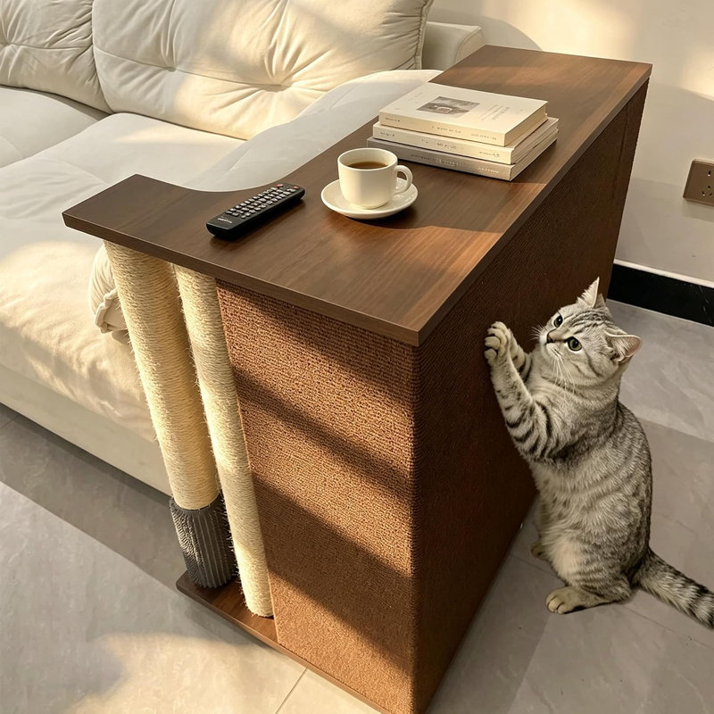Griffoir pour chat, table d'appoint pour canapé, protection d'angle de canapé, poteaux à griffer en sisal, tapis à griffer en sisal