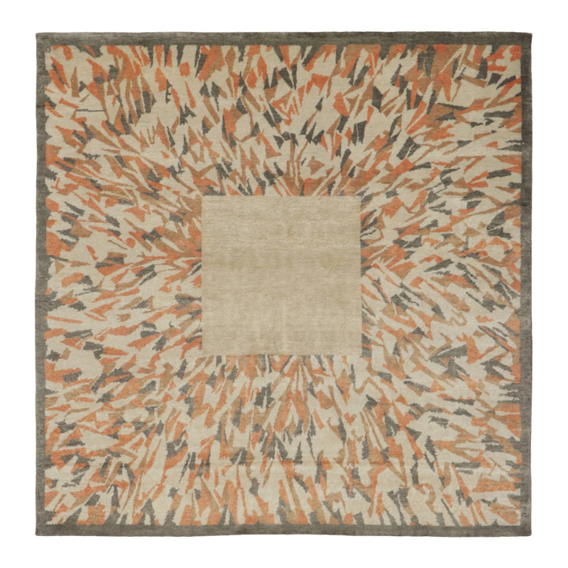 Hand Knotted Wool Geometric Area Rug