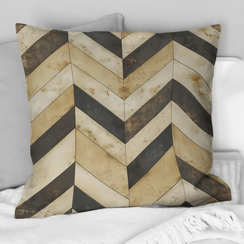 Coussin Brown Modern, H 16 po x l 16 po