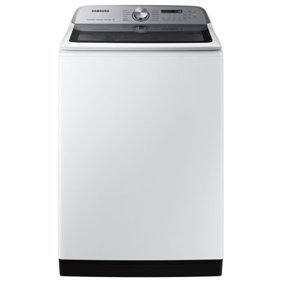 Samsung 5.1 cu. ft. Top Load Smart Washer with ActiveWave Agitator and 7.4 cu. ft. Smart Electric Dryer with Steam Sanitize+