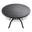 Ensemble de 7 chaises de patio pivotantes en fonte d'aluminium: table de 47,24 po, structure noire, facile à assembler-164732641