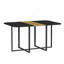 Table de cuisine multifonctionnelle - Bureau en panneau de fibres à densité moyenne imperméable avec bande en bois naturel et base en métal robuste pour manger et travailler-1213885365-1213885369-1213885375