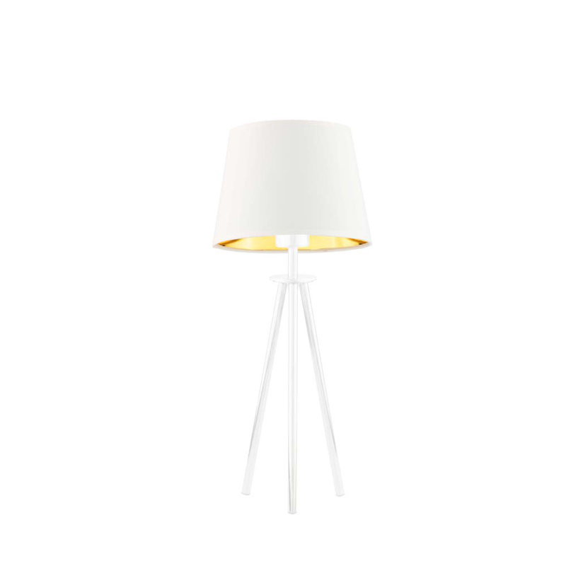 Alcala Metal Tripod Lamp, White, White