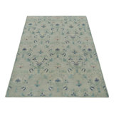 Block Print Floral Area Rug