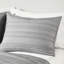 Édredon 3 pièces gris / gris avec agrafe, coussin décoratif, housse de coussin, conception, rembourrage, preuve, lavable à la machine