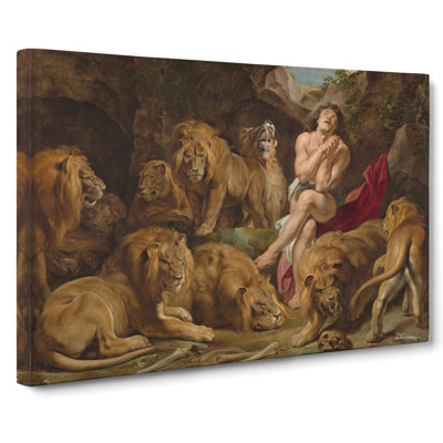 Daniel in the Lions' Den by Peter Paul Rubens - Wrapped Canvas Painting
