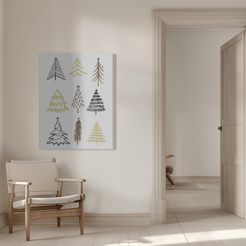 "Christmas Trees 2", art mural sur toile tendue, H 24 po x l 16 po