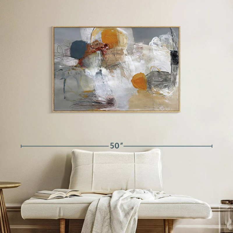 Décollage, Cadre flottant en bois naturel, 40 po x 27 po