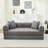 3 - Seater Folding Couch Bed, 78.5" Convertible Futon With Corduroy, 2 Pillows, Suitable For Living Room Grey Foam Spring Floor Mattress, Office-1794932500