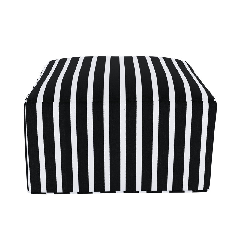 Repose-pieds Eliana Sunbrella, Shore classique rayé noir Sunbrella®