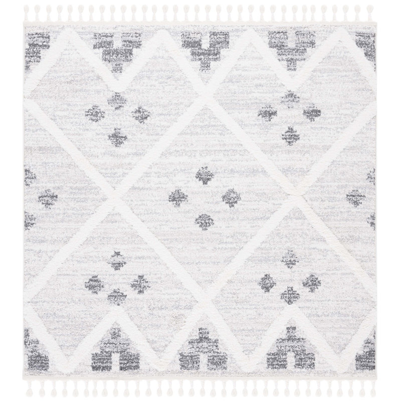 Tapis à poils longs Jeanaya Performance, Carré 6 pi 7 po
