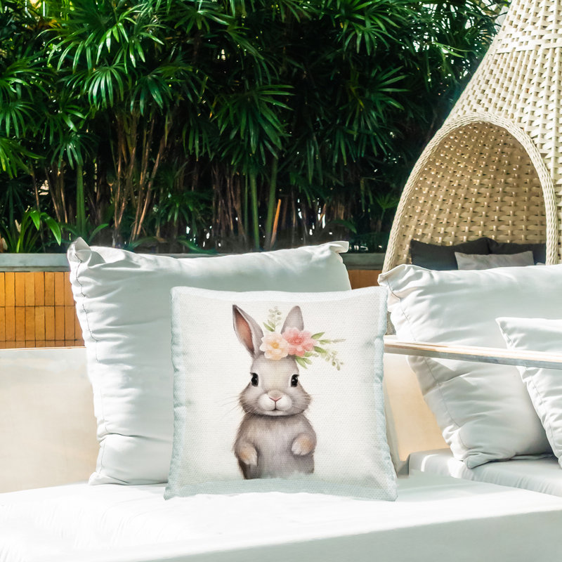 Coussin Fun, Lapin rose