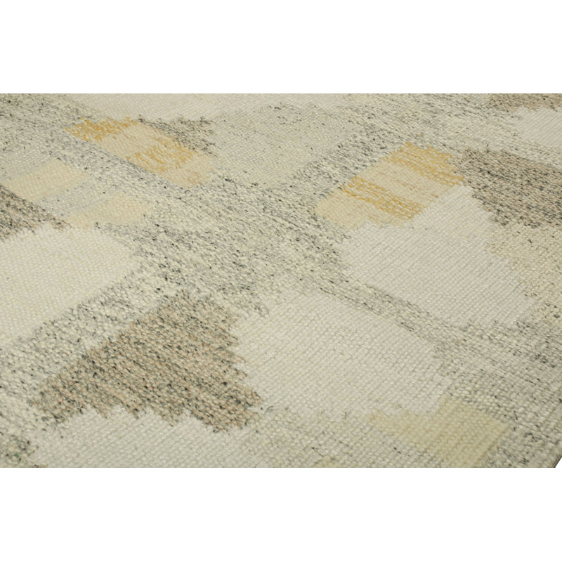 Scandinavian Wool Geometric Area Rug, Rectangle 6' x 9'