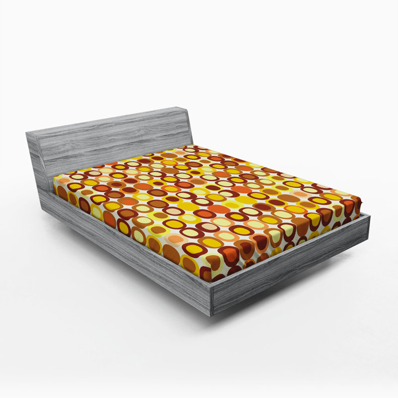 Microfiber Geometric Fitted Sheet, Full Fitted Sheet