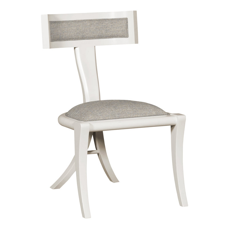 Thom Filicia Home Greek Peak Side Chair, Casa Blanca, Impala Storm