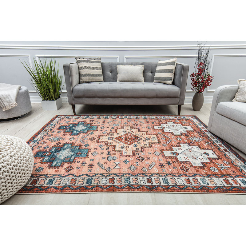 Claire Vintage Boston Brick Area Rug, Runner 2'6" x 8'