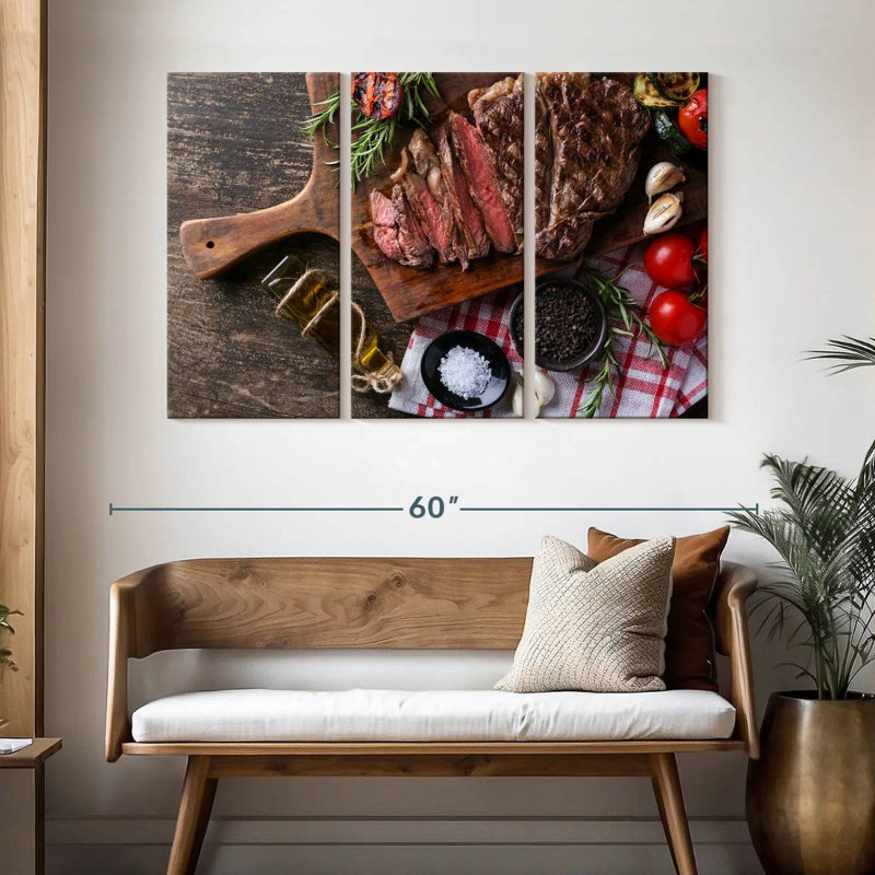 Yarlin Sliced Beef Steak, 32" H x 50" W