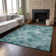 Premium Machine Washable Cerrito AMF594 Teal Rug