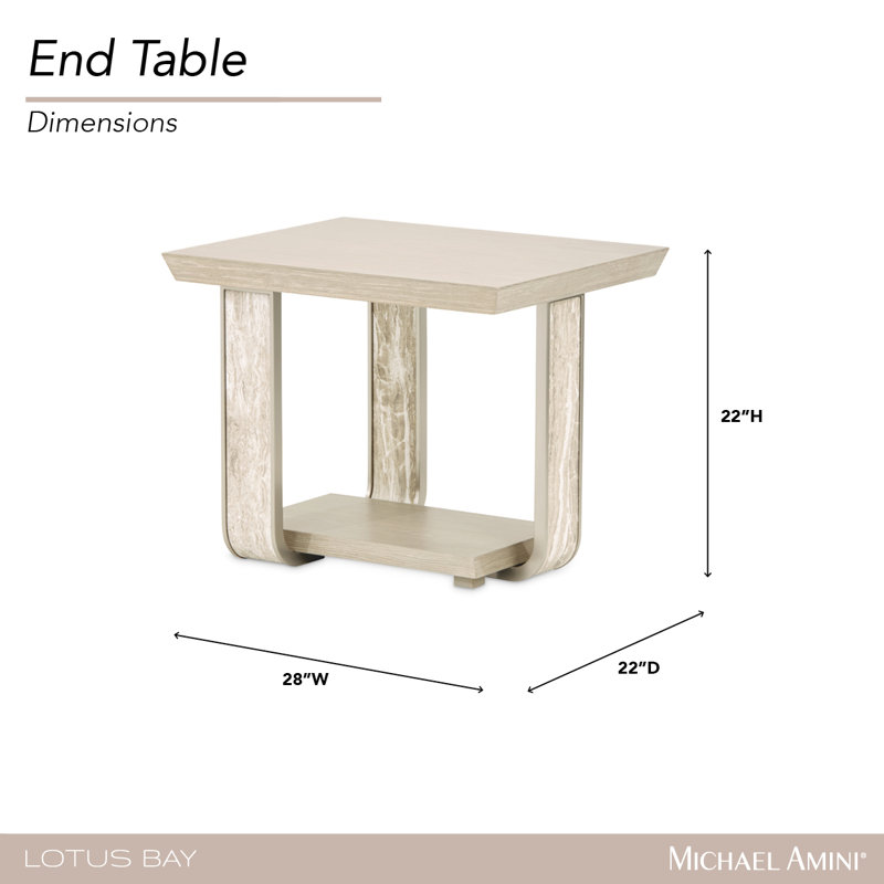 Lotus Bay End Table - Sand