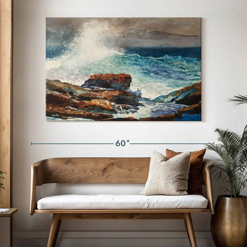 Gillard, marée entrante, Scarboro, Maine, H 34 po x l 51 po