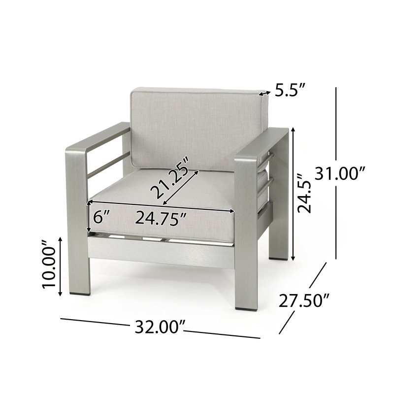 Chaise de patio avec coussins Maladi
