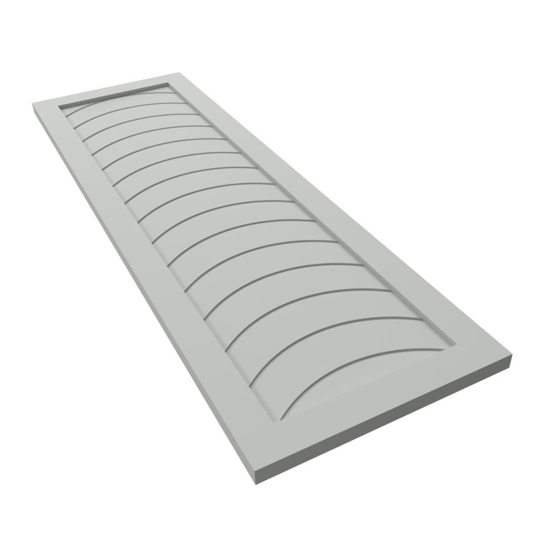 Volets de style moderne EnduraCore Composite Kyoto, Gris tempête de grêle, L 18 po, 53"H