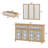 59" W Sideboard Cabinet Buffet Storage Cabinet With Wall-Mounted Decoration
