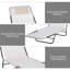 Chaise longue pliante, chaise longue de bronzage, chaise longue d'extérieur avec dossier inclinable