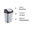 Plastic Swing Top Kitchen Trash Can - 10L