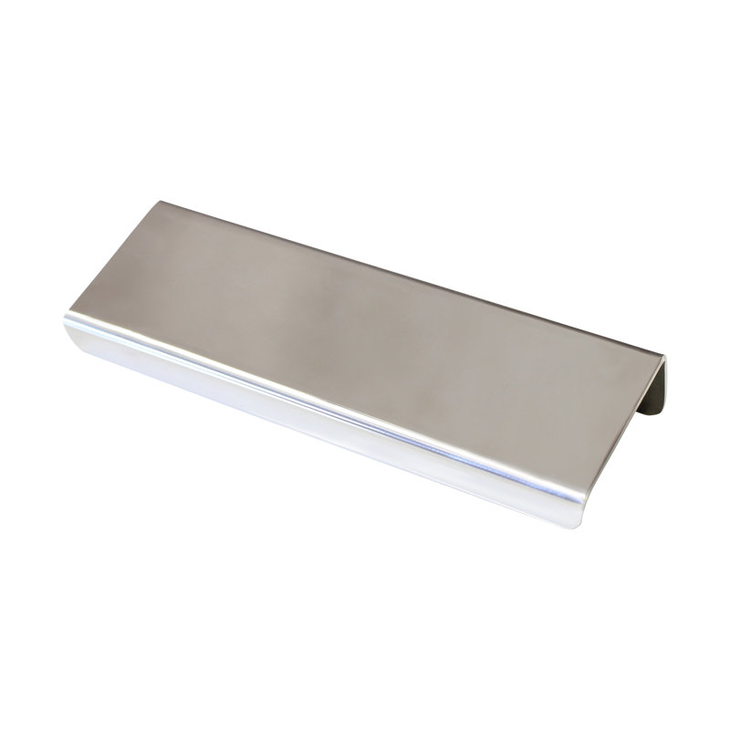 Polished Chrome Modern Finger Edge Bar Pull with Mounting Hardware