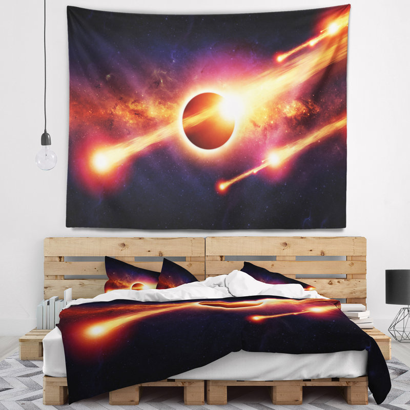 Abstract Polyester Tapestry, 32" H x 39" W