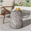 Table d'appoint d'extérieur sculptée Cleme, brun-1439820759