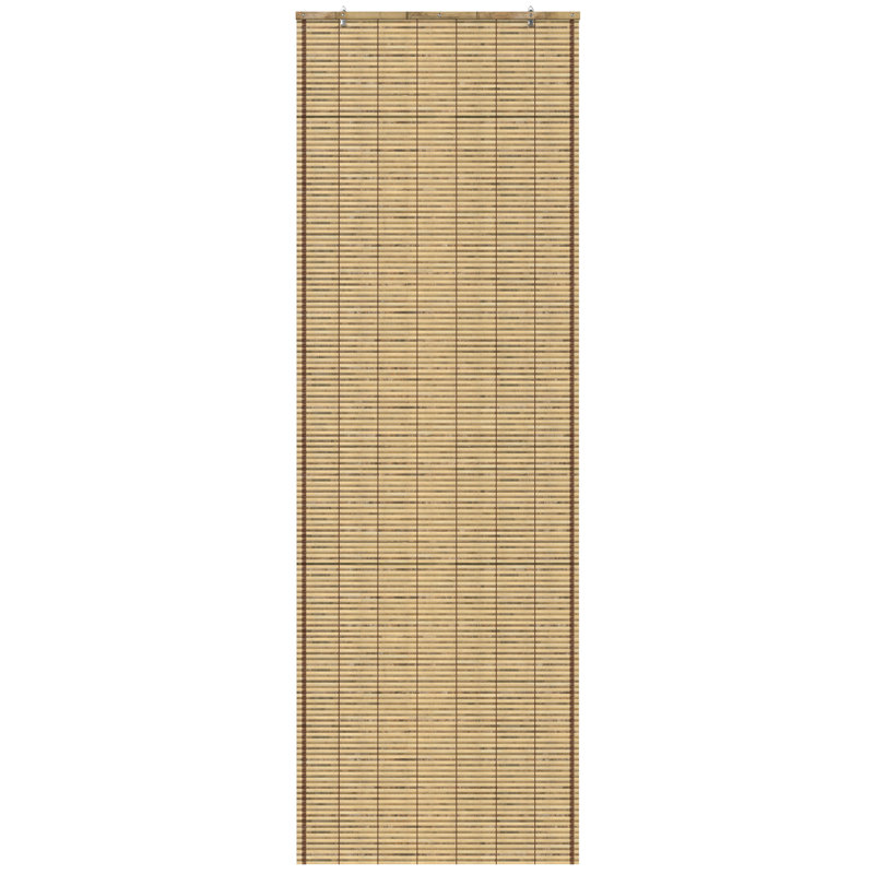 Rideaux en bambou sans cordon, Brun, l 24 po x L 72 po