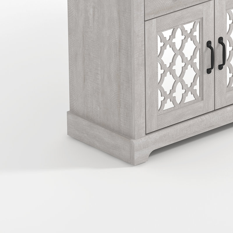 Chessani 2 Drawer Sideboard, Dusty Gray Oak, Moorish