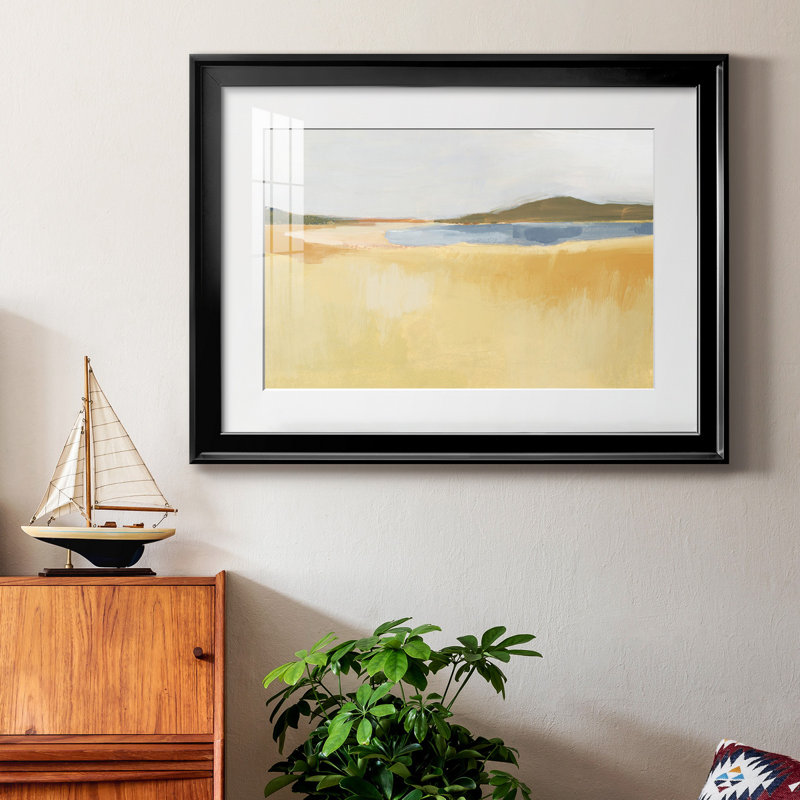 Ocre bord de mer I, reproduction encadrée de qualité supérieure - prête à être accrochée, H 30,5 po x l 42,5 po x P 1 po