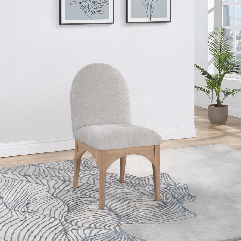 Waldorf 19.75'' H Upholstered Side Chair, Natural, Gray