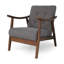 Chaise rembourrée gris foncé avec attrait moderne Mid-Century, chaise brune, cadre inclus-1726179211