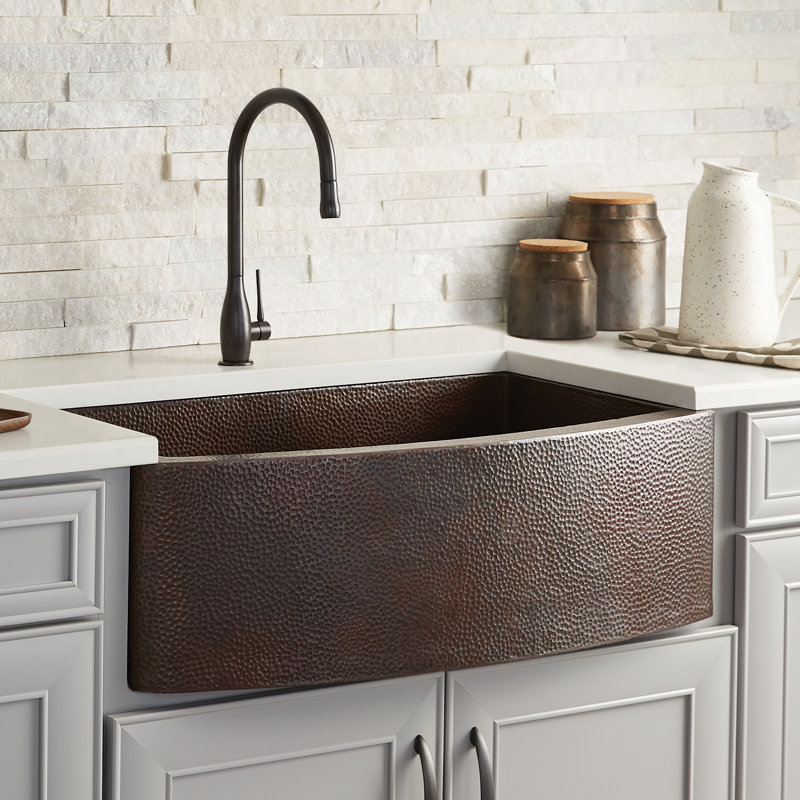 Rhapsody 33" L x 21" W Kitchen Sink, Antique Copper