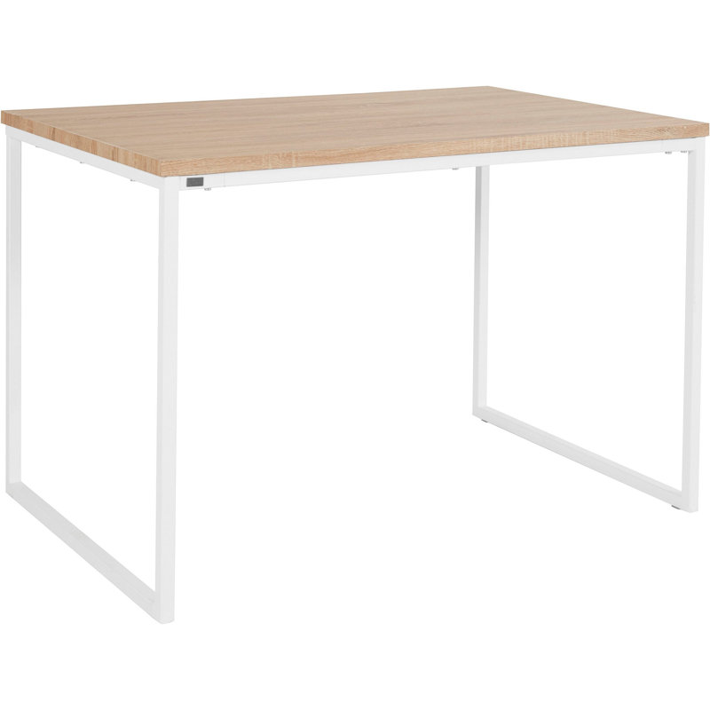 Neshaun Metal Base Dining Table, 76cm H x 80cm W x 120cm L