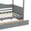 Lit à baldaquin simple avec tiroirs doubles, cadre de lit plateforme en bois avec tête de lit-784712130