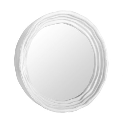 Terra Round Gesso Mirror