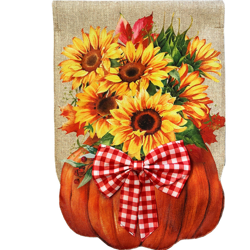 Drapeau maison de tournesol