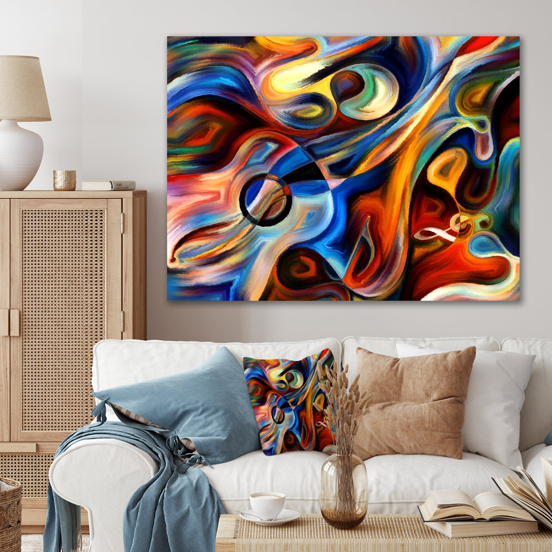 «Music», reproduction d'art sur toile abstraite, H 8 po x l 12 po, Toile tendue, Sans cadre