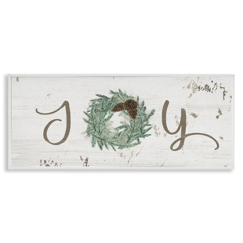 «Country Inspired Joy», giclée par Grace Popp, H 13 po x l 30 po, Giclée encadrée blanc bord de mer