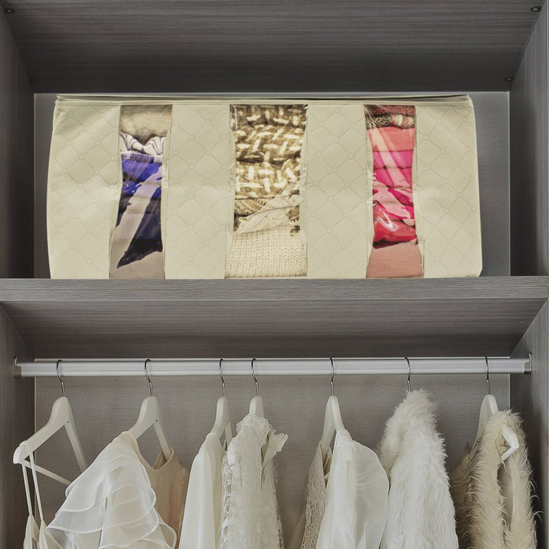 3 organisateurs de rangement modulaires pliables en tissu