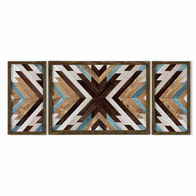 Elegant Decorative Framed MDF Painting Set (3 Pieces) | UV Printed Art on 100% MDF (0.12 in Thick) | Stylish Pine Wood Frame (1.4 in Thick) | Large 27.6 x 19.7 in & 9.8 x 19.7 in | Perfect for Home Décor & Gallery Walls
